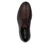 Rieker Laced Plain Toe Shoe - Dark Brown Leather